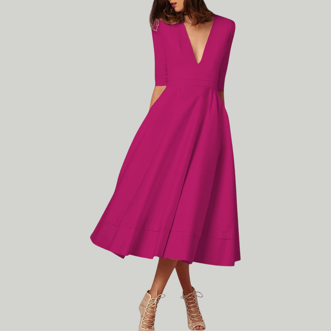 Women's A-Line Evening Dress | Midi