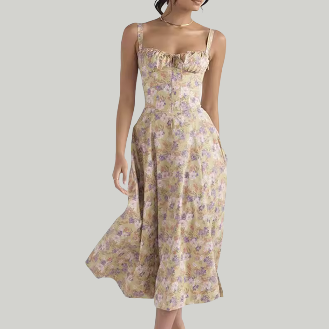 Women's Summer Modest A-Line Dress | Midi