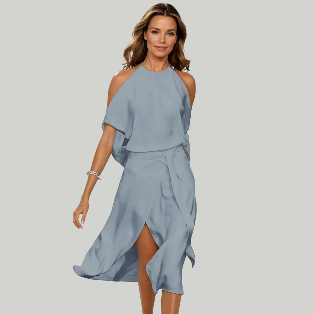 Women’s Party Summer Midi Jumpsuit | Halter-Neck