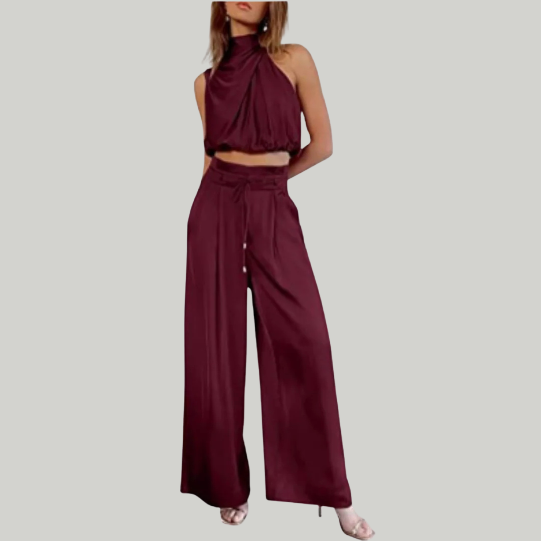 Women's Summer Wide Leg Jumpsuit | Two-Piece