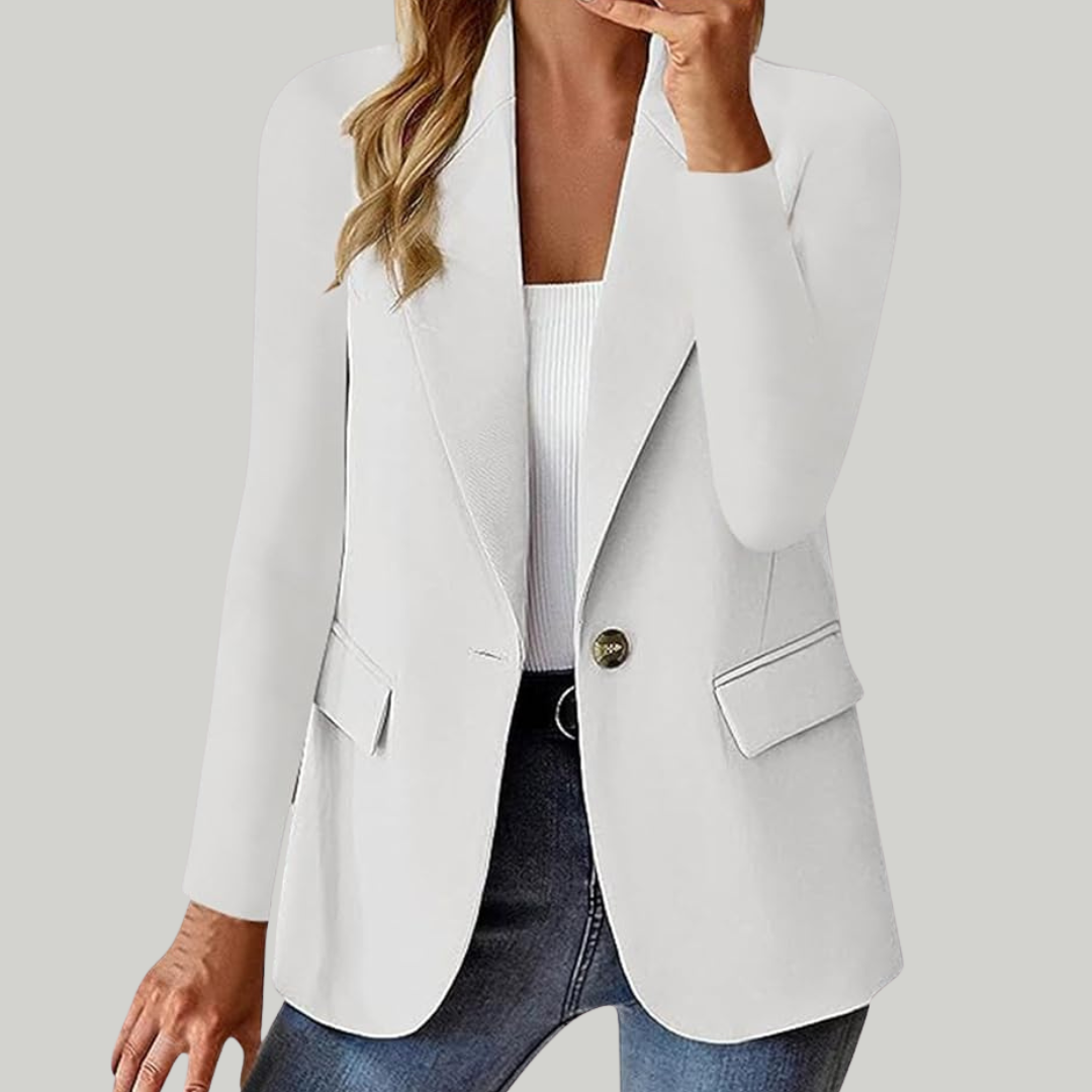 Women’s Single Button Business Blazer | Pockets