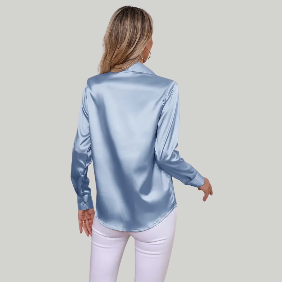 Women’s Open Neckline Blouse | Long Sleeve