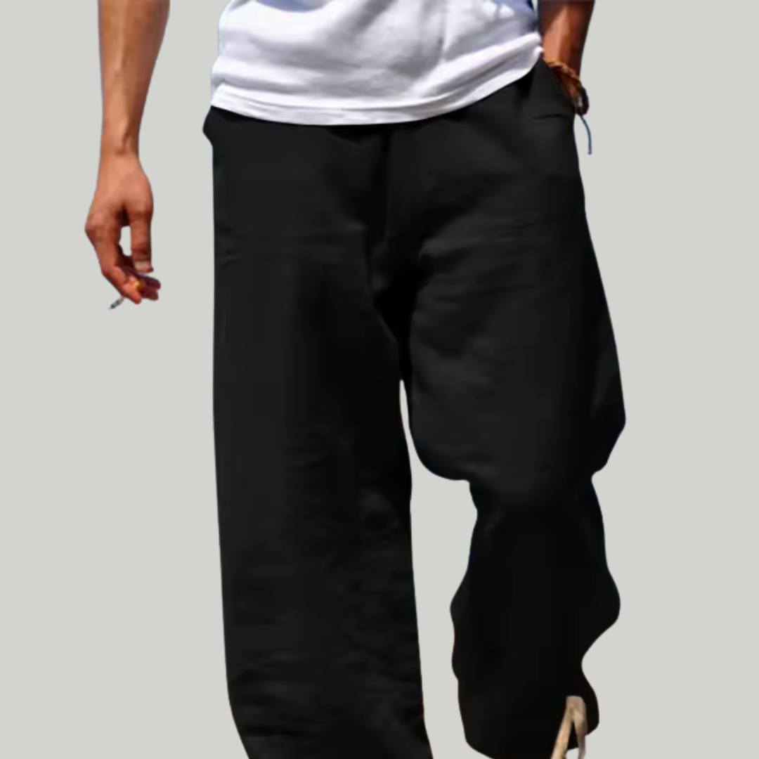 Men’s Relaxed Fit Trousers | Wide-Leg