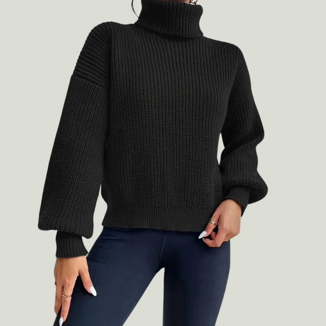 Women's Long Knitted Turtleneck | Oversize