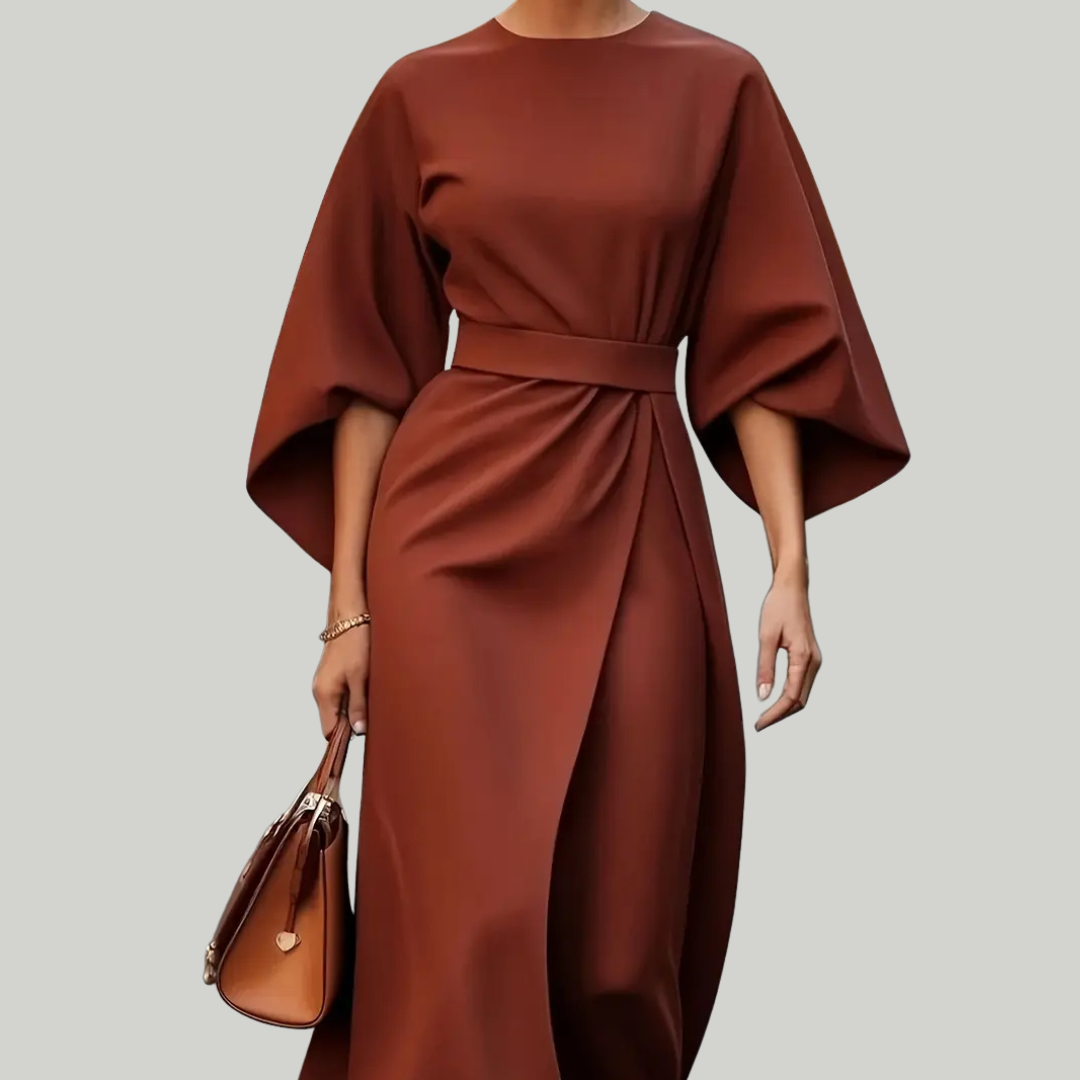 Women's Belted Evening Dress | Maxi