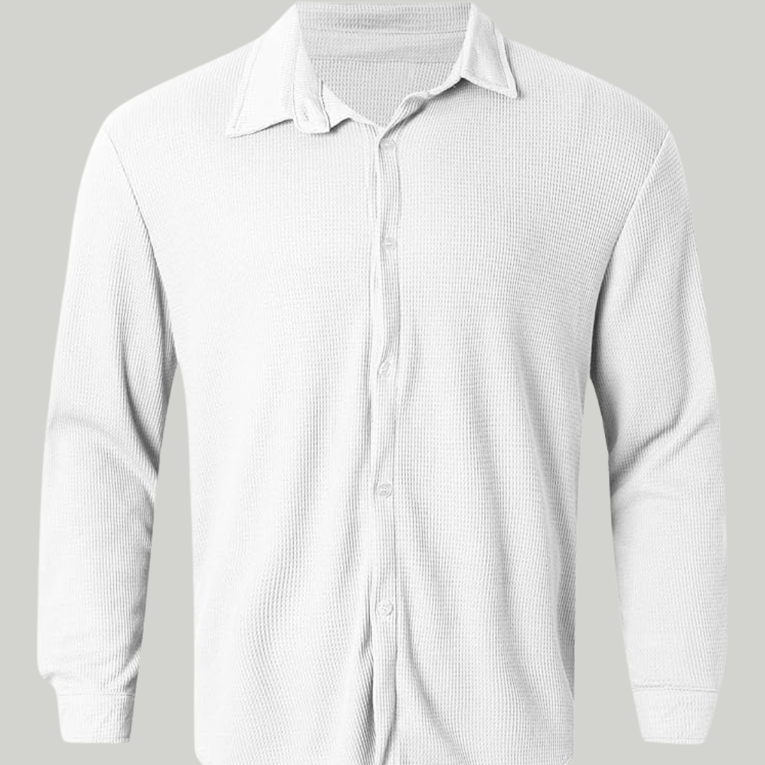 Men's Casual Buttom-Down Polo Shirt | Long Sleeve