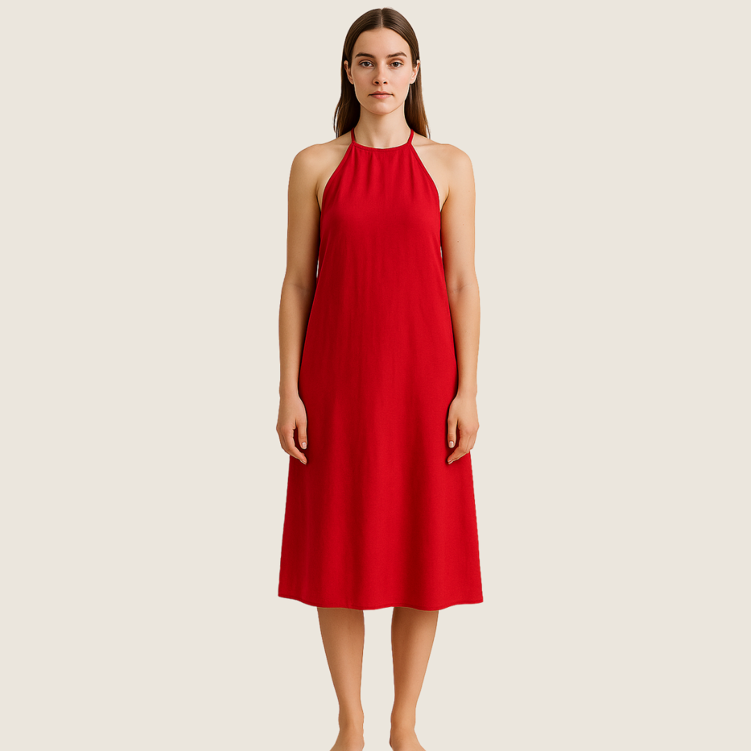 Women's Summer Midi Dress | Halter Neck