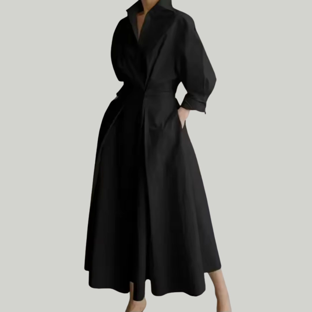 Women's Collared Summer Wrap Dress | Maxi