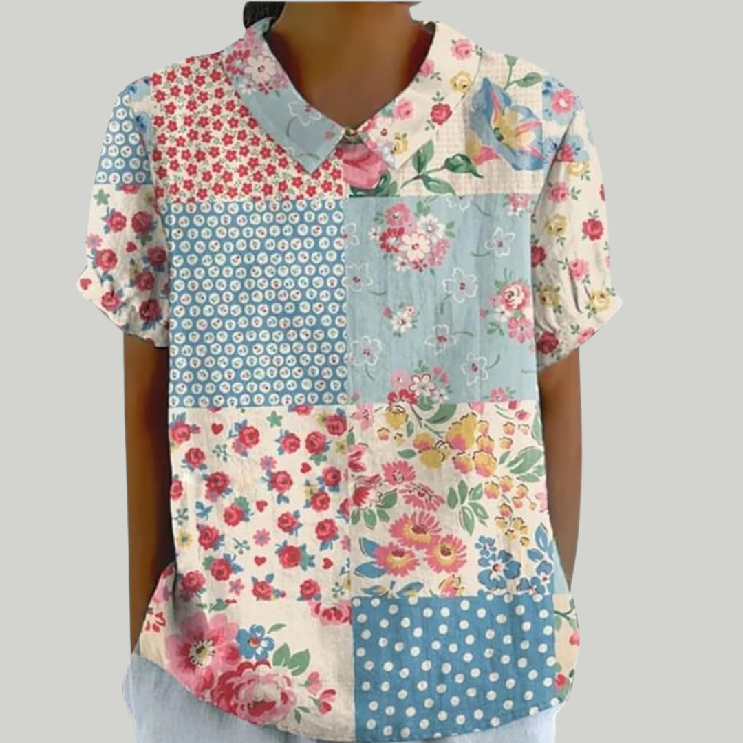 Women’s Floral Summer Blouse | Short Sleeve