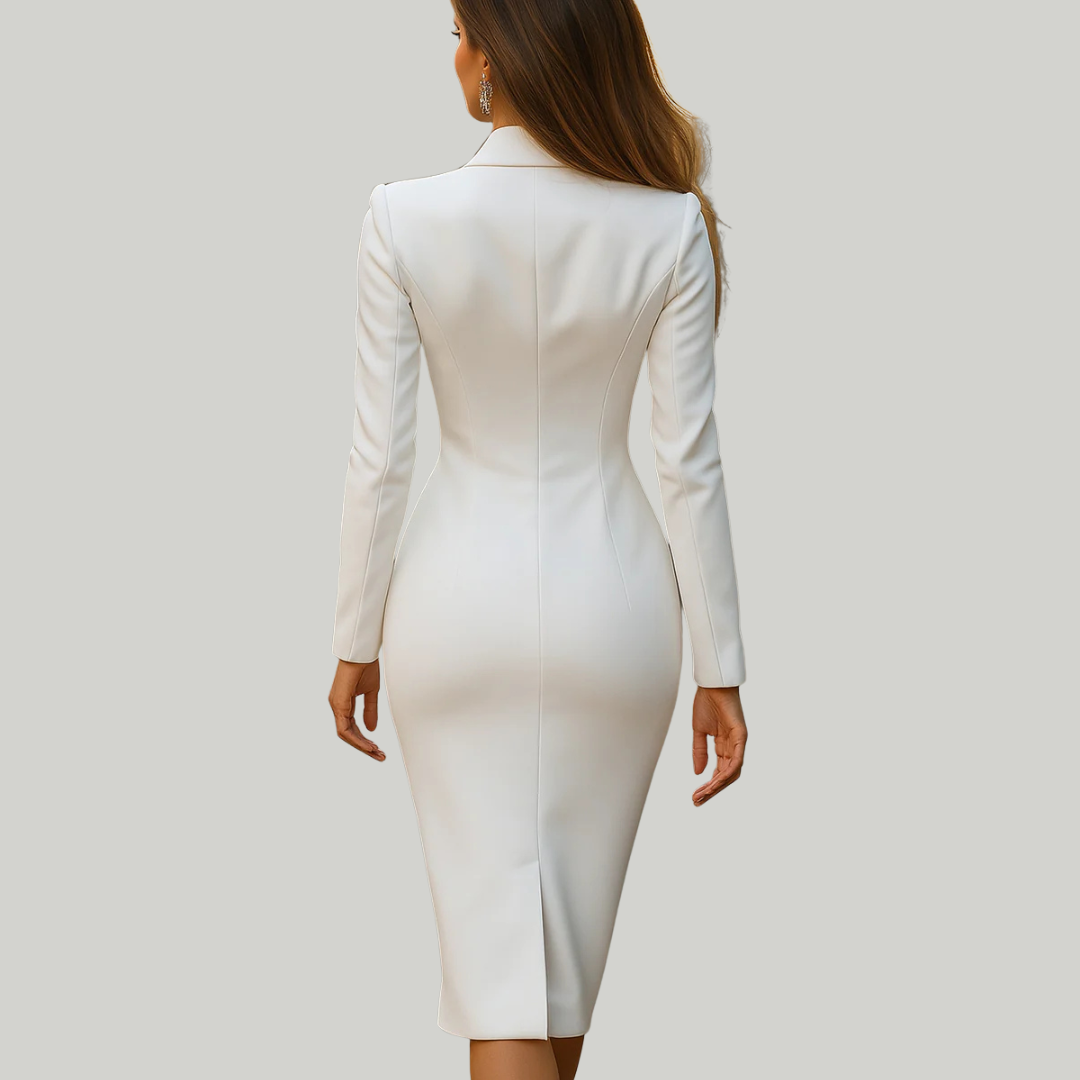 Women's Long Sleeve Blazer Dress | Midi