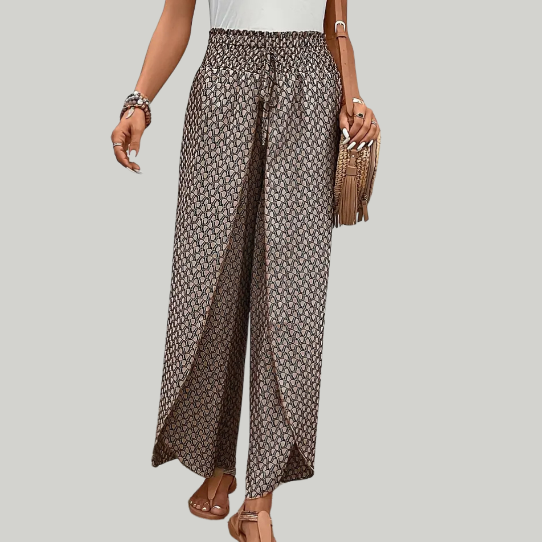 Women's High-Waist Summer Pants | Wide-Leg