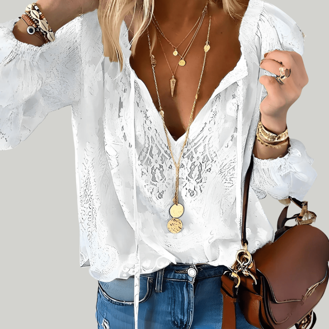 Women’s Outing Crochet Blouse | Long Sleeve
