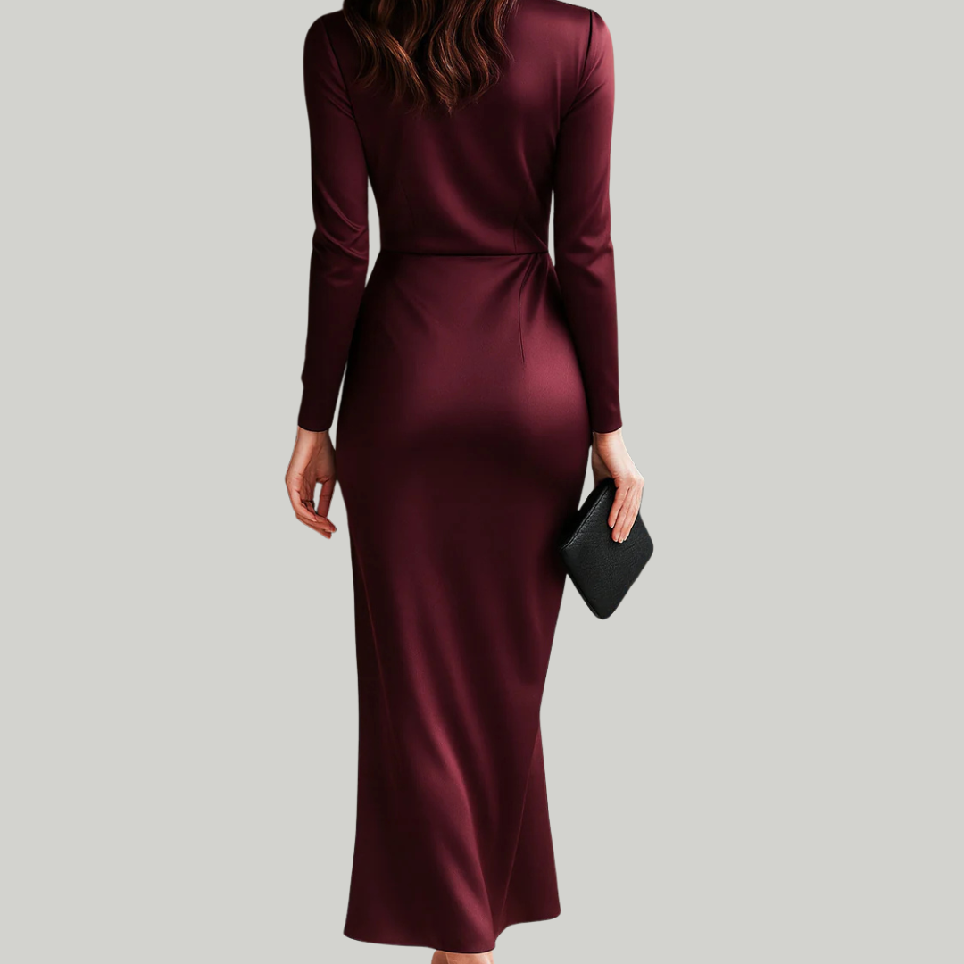 Women's Waist-Tie Wrap Dress | Maxi