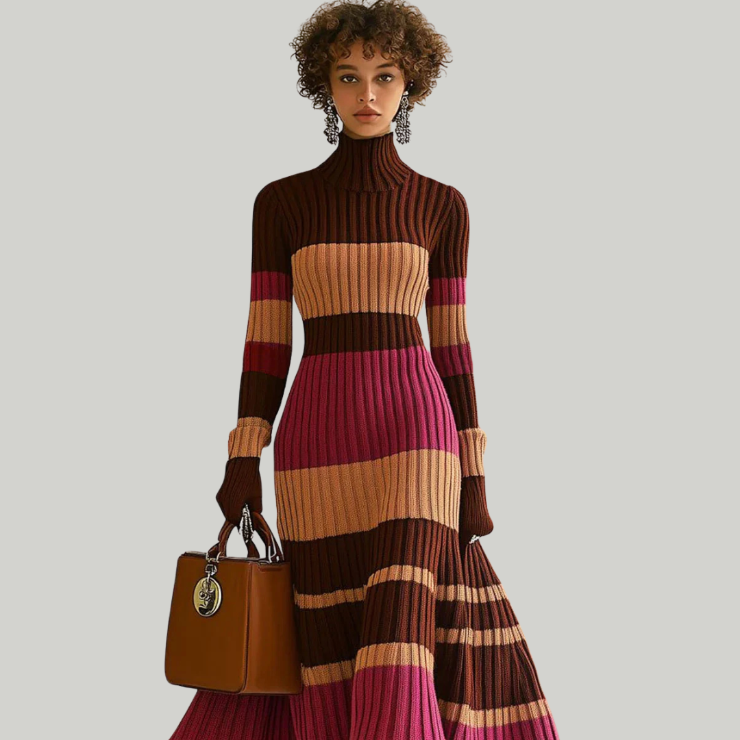 Women's Casual Corset Knit Dress | Midi