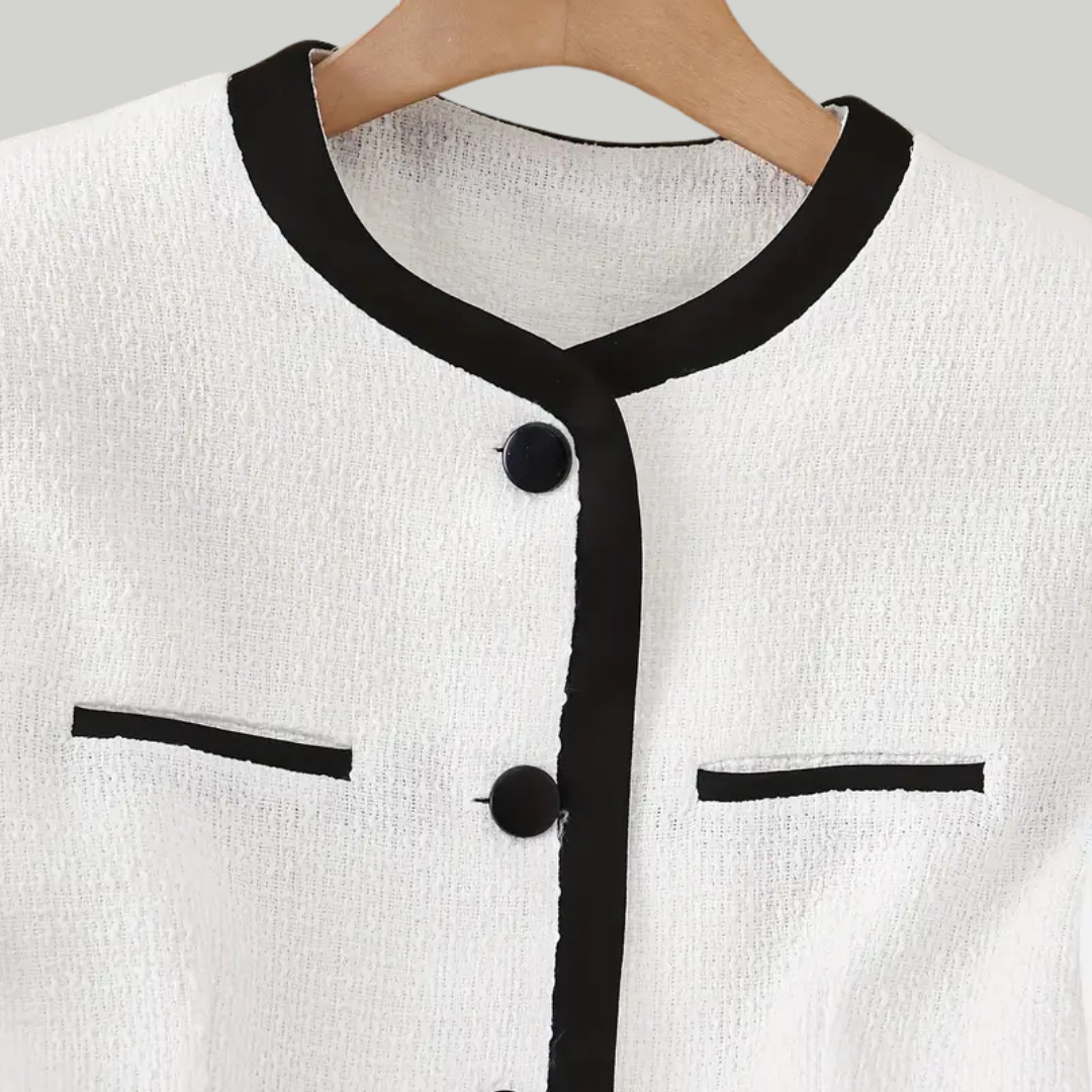 Women’s White Button Blazer Dress | Mini