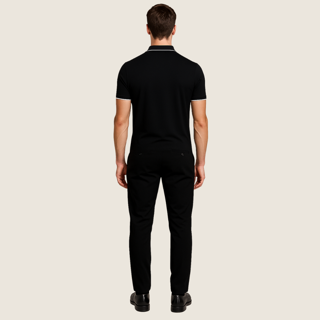 Men's Black Polo Shirt | Short Sleeve