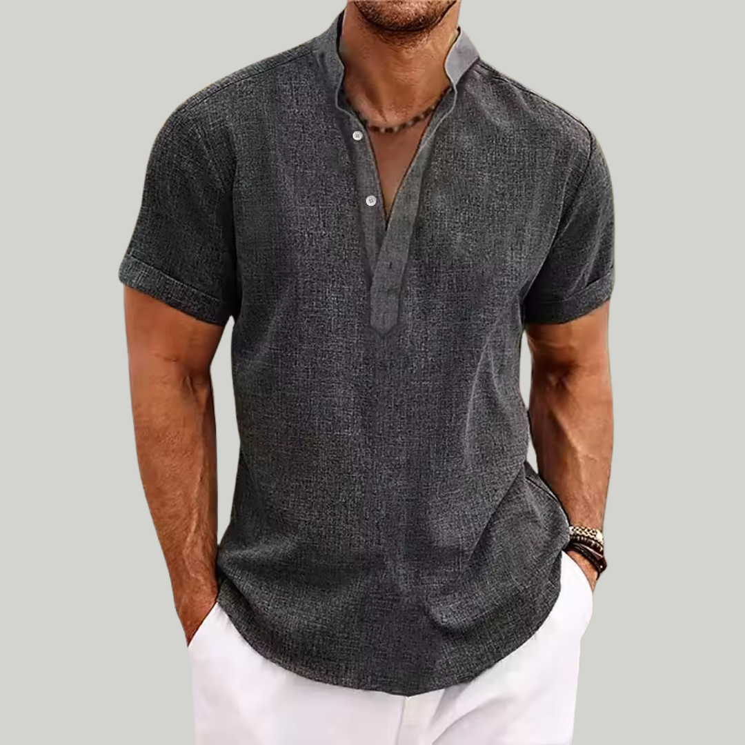 Men's Relaxed Henley Shirt | Short Sleeve