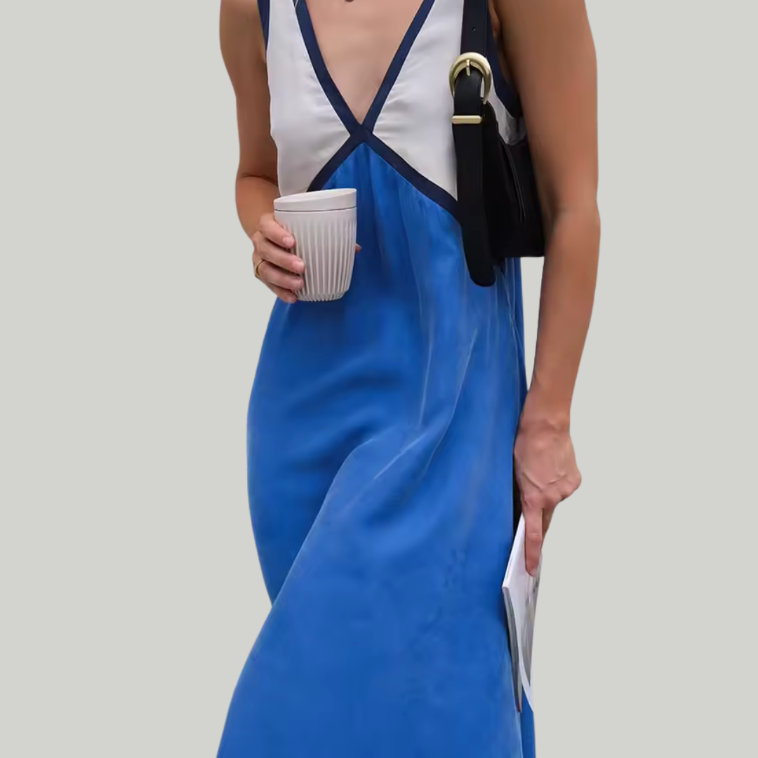 Women’s Summer V- Neck Dress | Maxi
